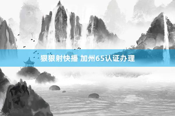 狠狠射快播 加州65认证办理