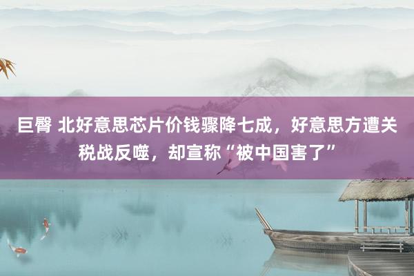 巨臀 北好意思芯片价钱骤降七成，好意思方遭关税战反噬，却宣称“被中国害了”